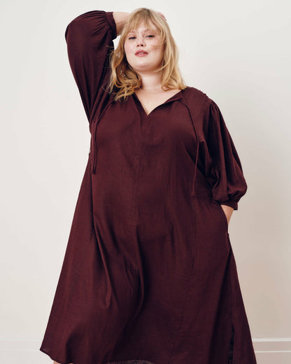 Universal Standard Amparo Linen Blend Dress - Brulee