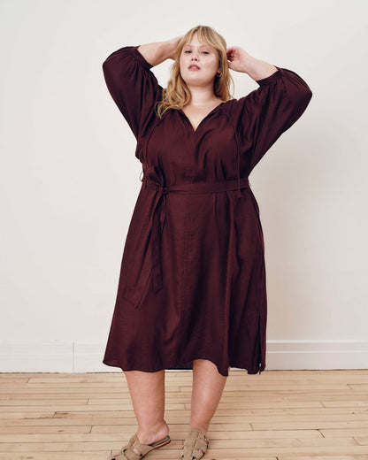 Universal Standard Amparo Linen Blend Dress - Brulee