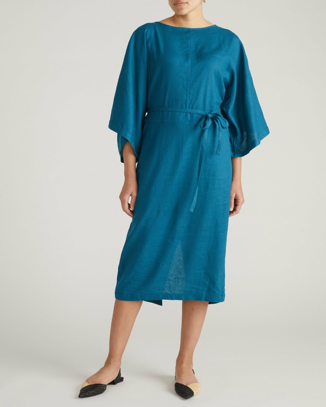 Universal Standard Lio Linen Blend Dress - Ink Blue