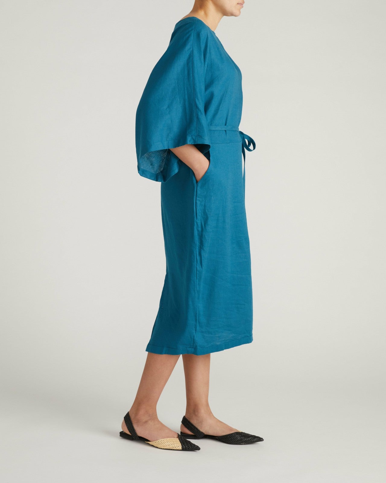 Universal Standard Lio Linen Blend Dress - Ink Blue