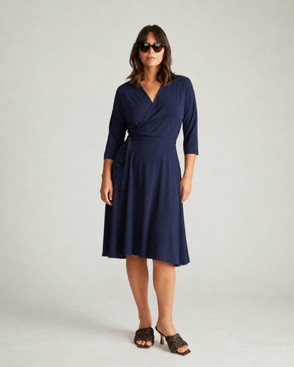 Universal Standard The Divine Jersey Wrap Dress - Midnight