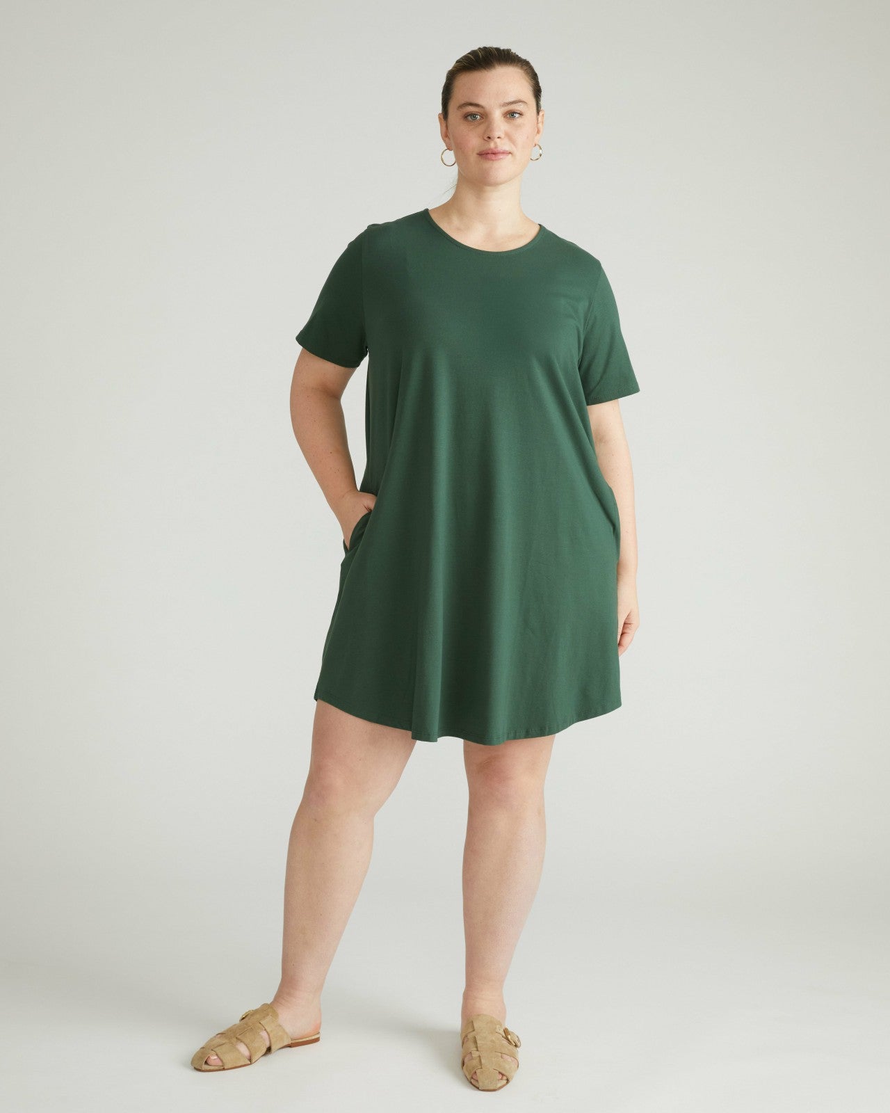 Universal Standard Halie T-Shirt Dress - Conifer