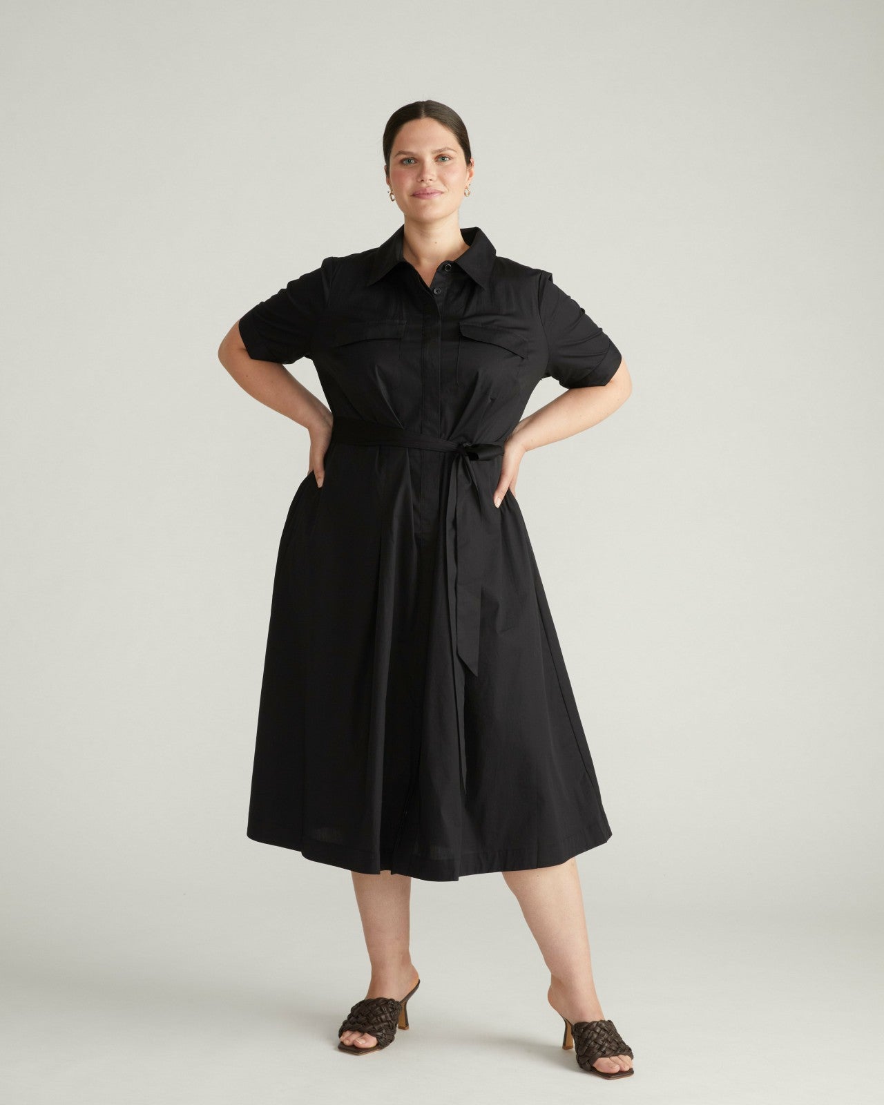Universal Standard City Poplin Shirtdress - Black