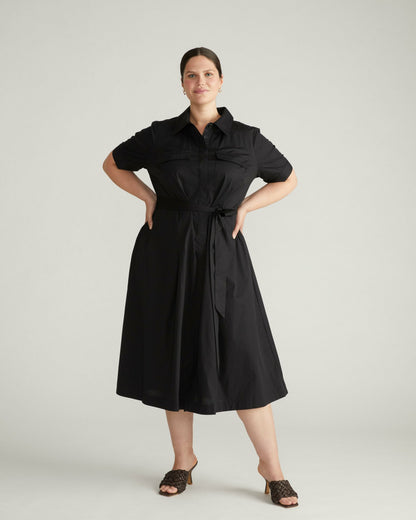 Universal Standard City Poplin Shirtdress - Black