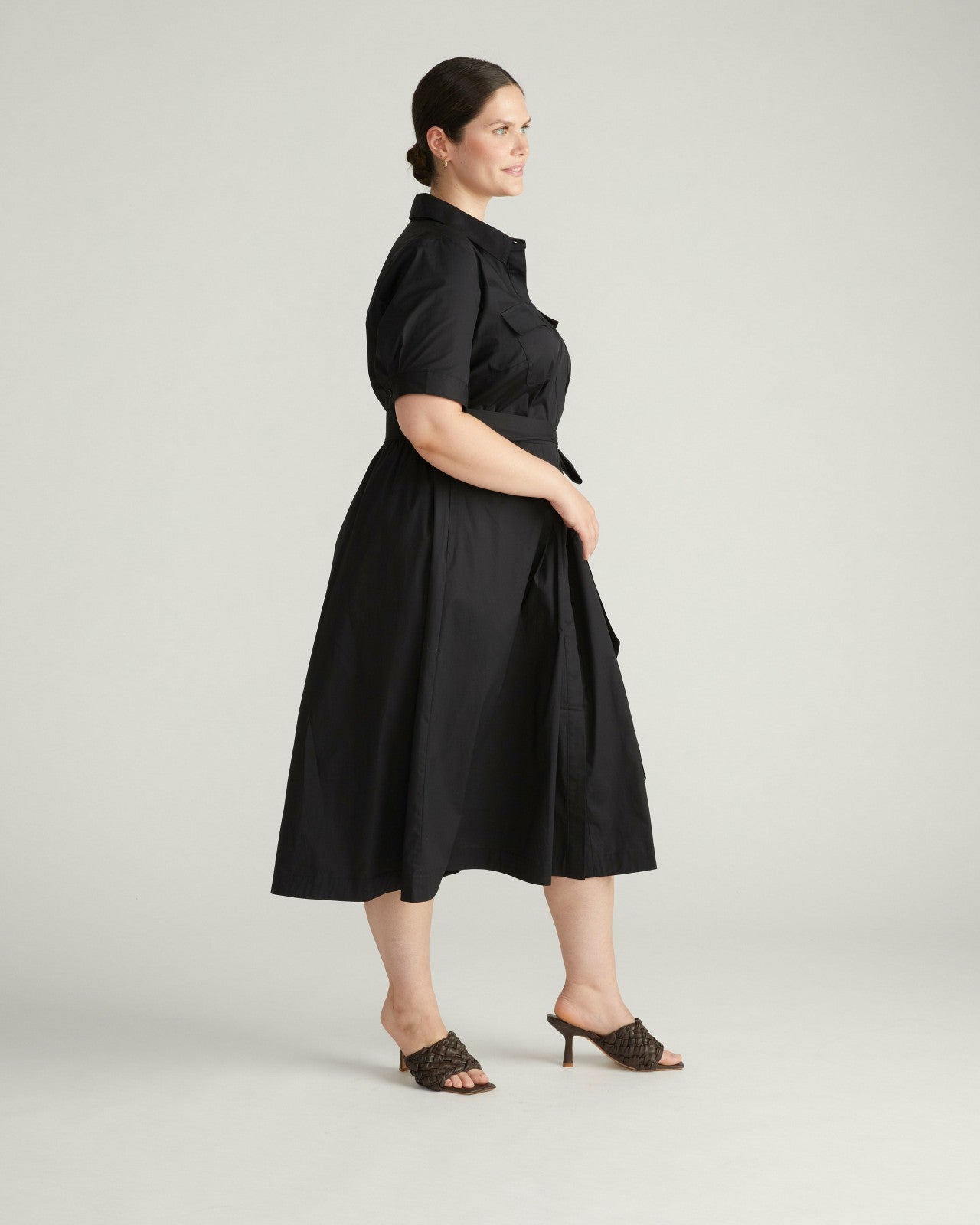 Universal Standard City Poplin Shirtdress - Black