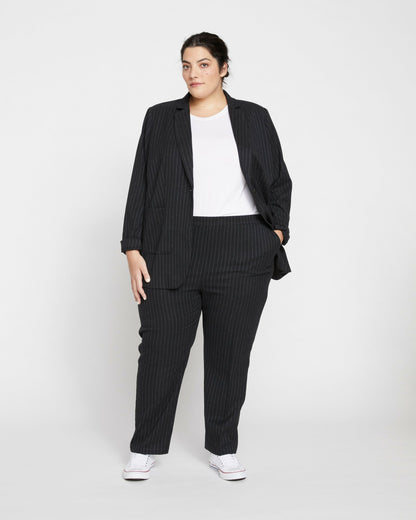 Universal Standard The Pinstripe Pant - Graphite
