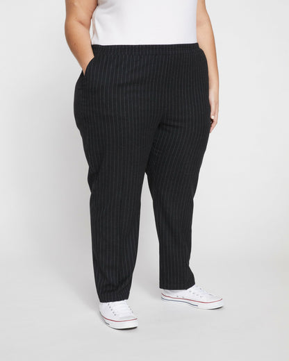 Universal Standard The Pinstripe Pant - Graphite