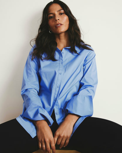 Universal Standard Henning x US Madison Shirt - Soft Blue