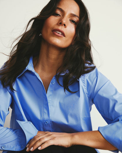 Universal Standard Henning x US Madison Shirt - Soft Blue