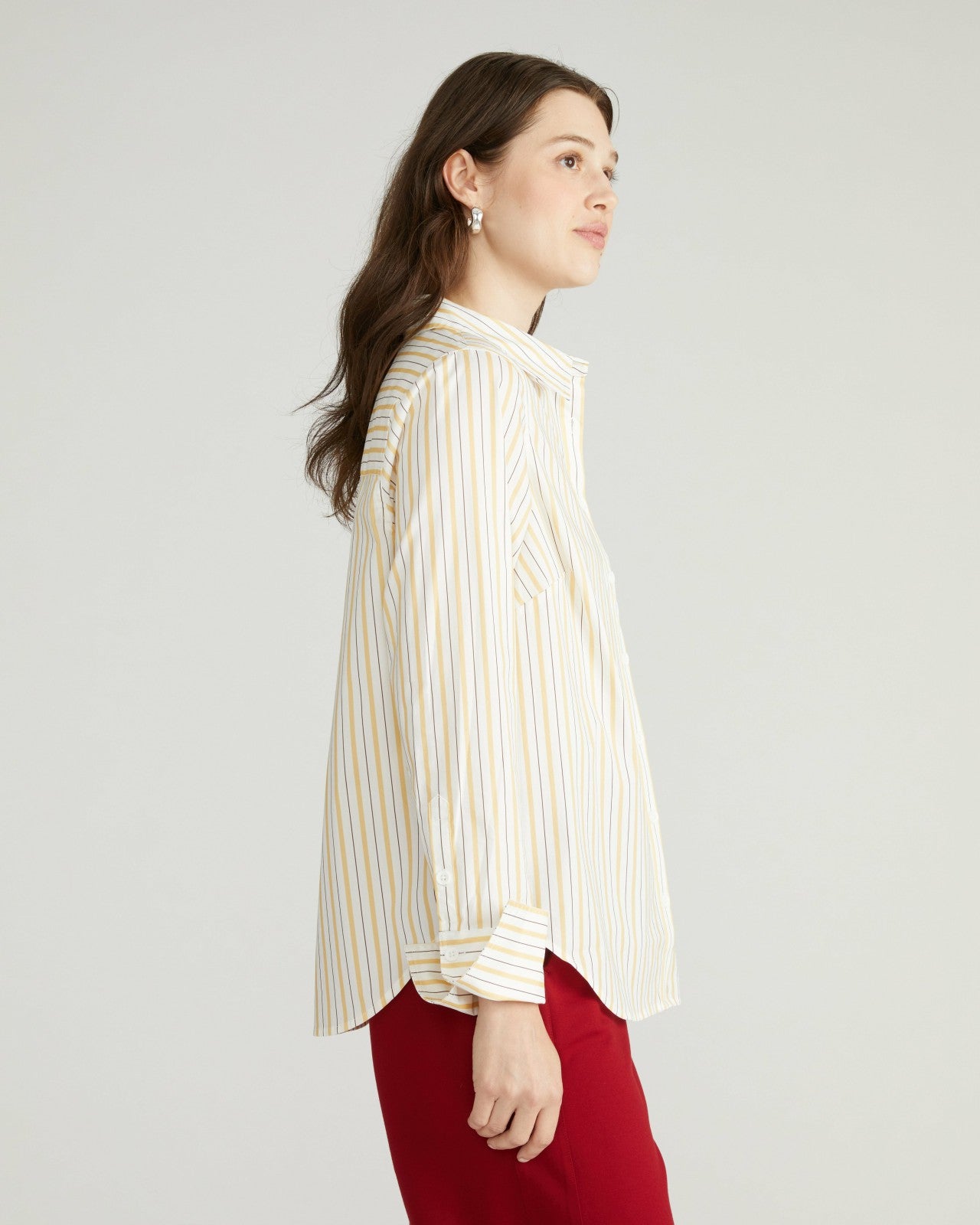 Universal Standard Henning x US Madison Shirt - Yellow Multi Stripe