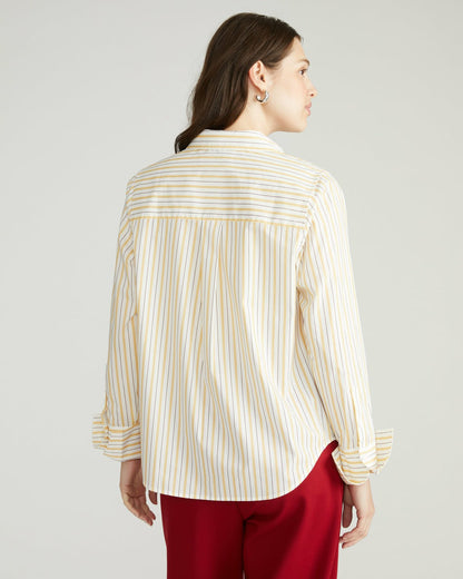 Universal Standard Henning x US Madison Shirt - Yellow Multi Stripe
