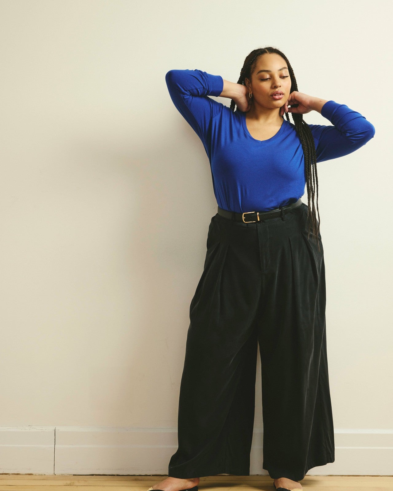 Universal Standard Long Sleeve V Rex - Lapis