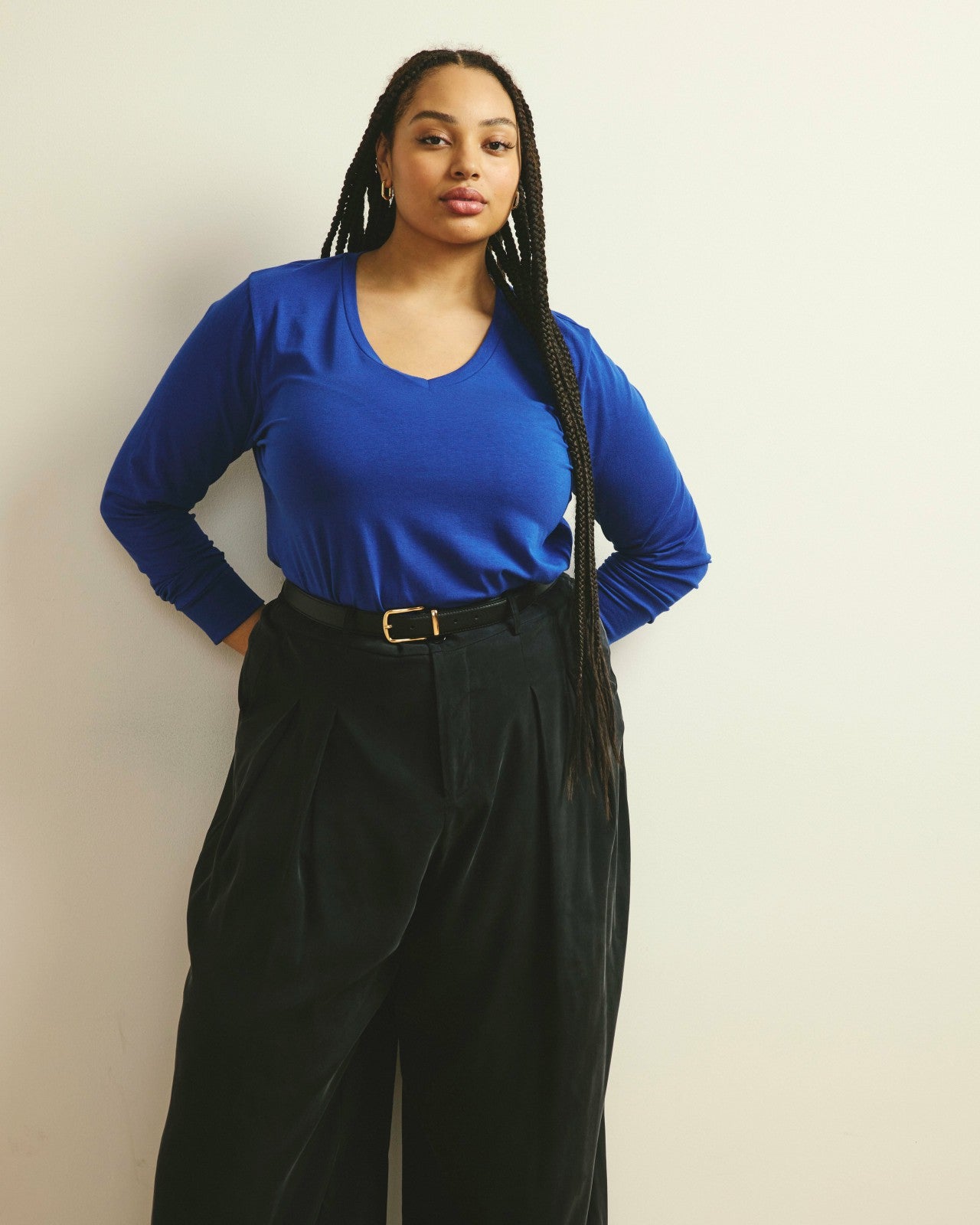 Universal Standard Long Sleeve V Rex - Lapis
