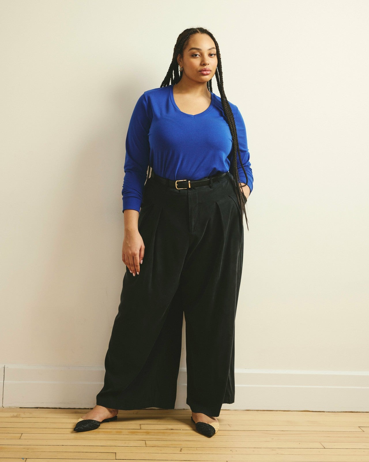 Universal Standard Long Sleeve V Rex - Lapis