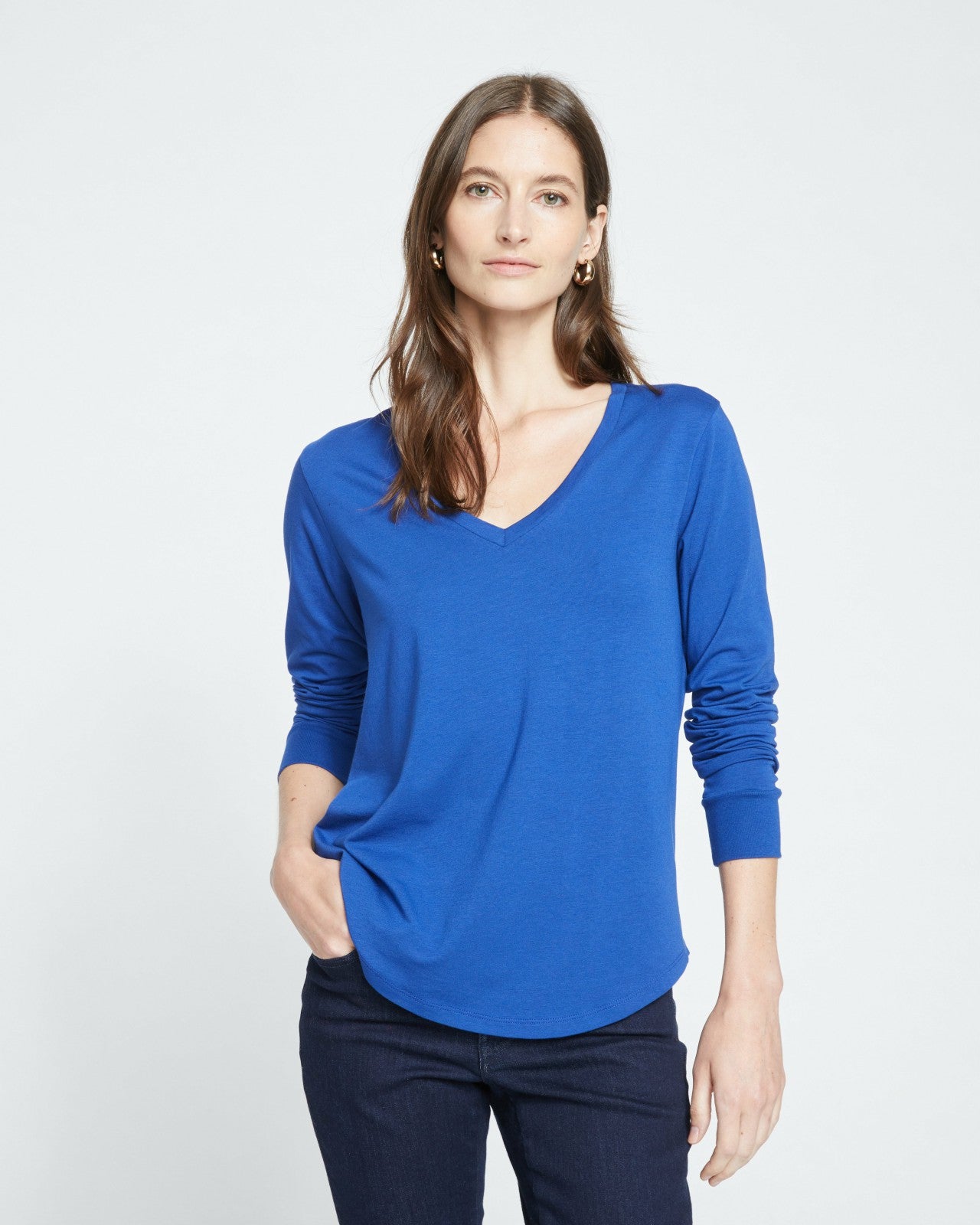 Universal Standard Long Sleeve V Rex - Lapis