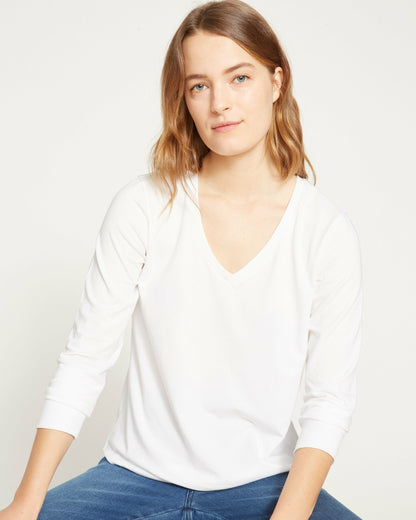 Universal Standard Long Sleeve V Rex - White