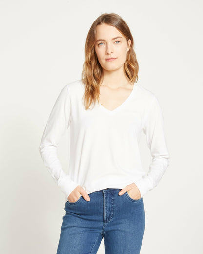 Universal Standard Long Sleeve V Rex - White