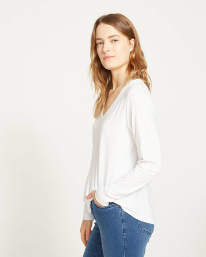 Universal Standard Long Sleeve V Rex - White