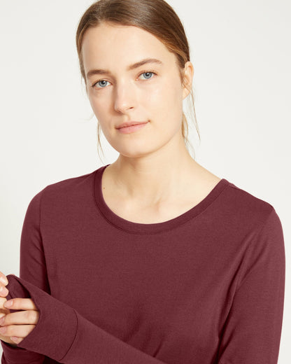 Universal Standard Long Sleeve Tee Rex - Black Cherry
