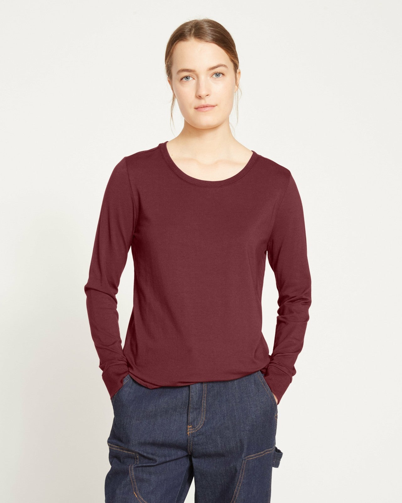 Universal Standard Long Sleeve Tee Rex - Black Cherry