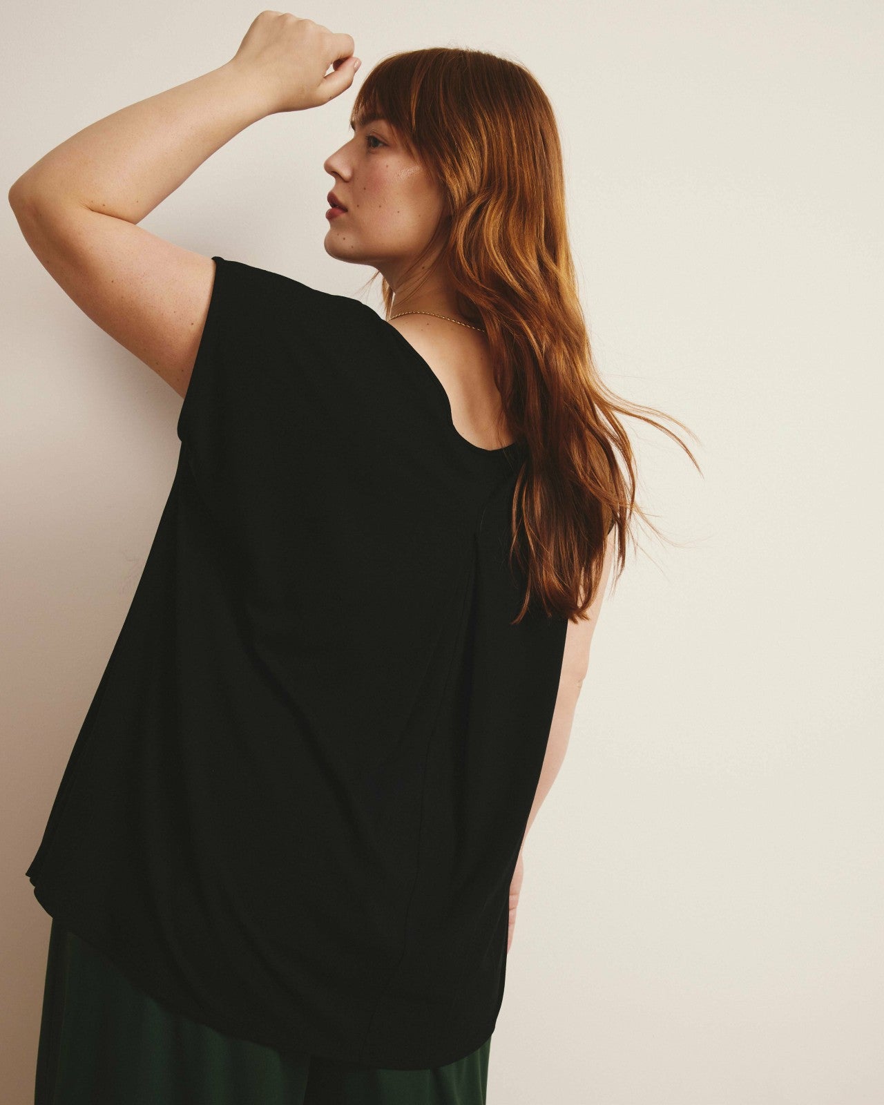 Universal Standard Heatwave Divine Jersey Flared Top - Black