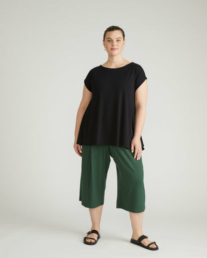 Universal Standard Heatwave Divine Jersey Flared Top - Black