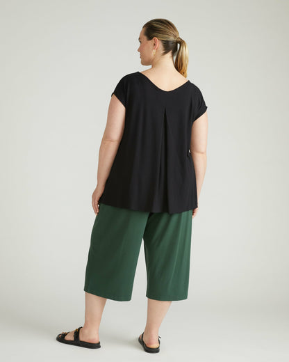 Universal Standard Heatwave Divine Jersey Flared Top - Black