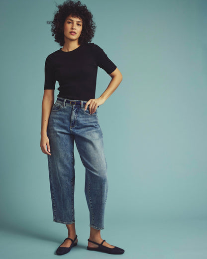 Universal Standard Classic Ribbed Tee - Black