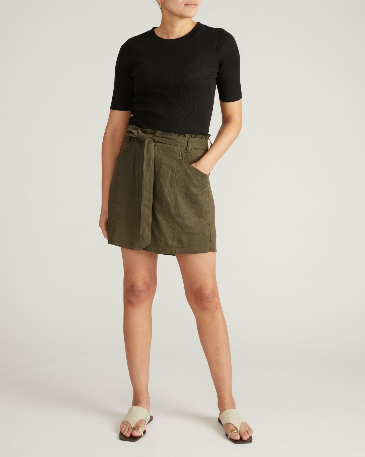 Universal Standard Classic Ribbed Tee - Black