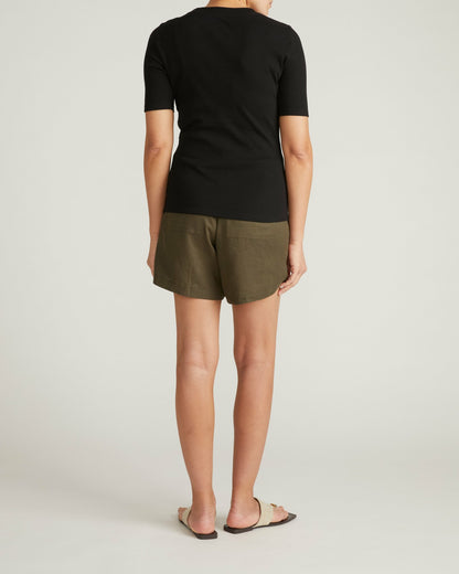 Universal Standard Classic Ribbed Tee - Black