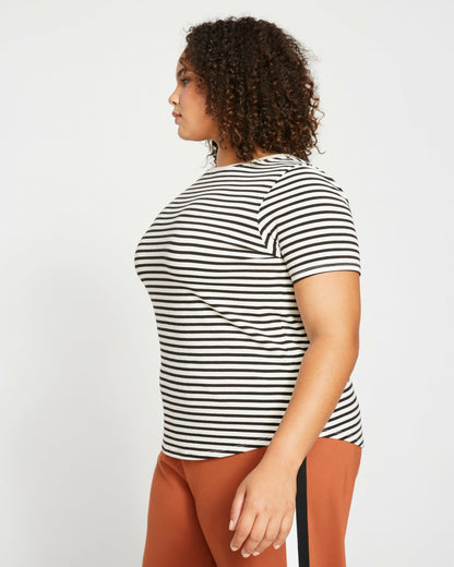 Universal Standard Tee Rex - Ecru/Black Stripe