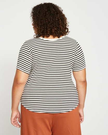 Universal Standard Tee Rex - Ecru/Black Stripe
