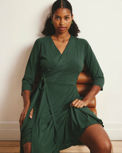 Universal Standard The Divine Jersey Wrap Dress - Conifer