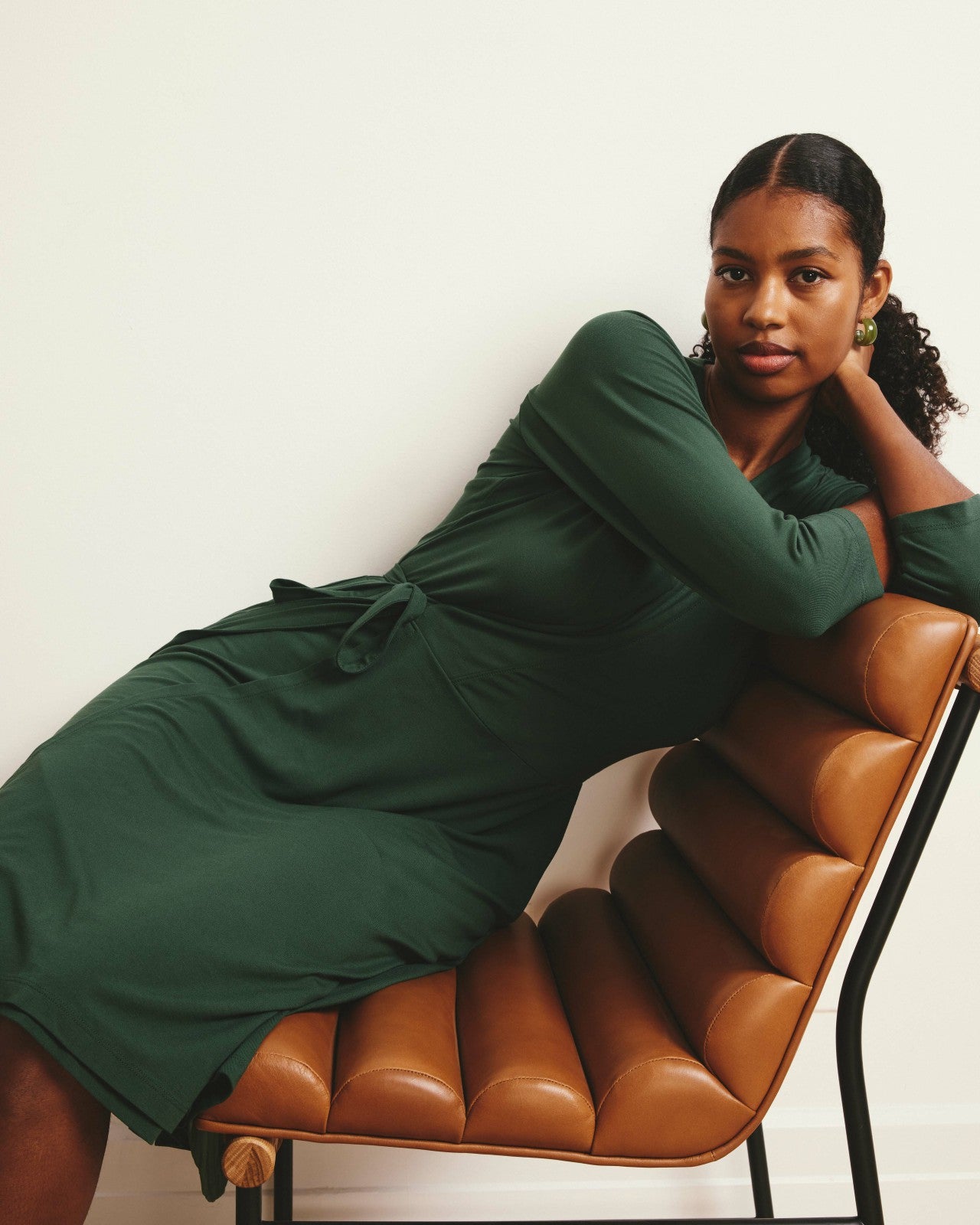 Universal Standard The Divine Jersey Wrap Dress - Conifer