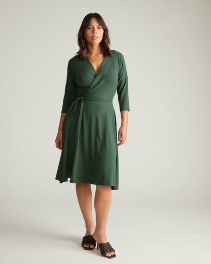 Universal Standard The Divine Jersey Wrap Dress - Conifer