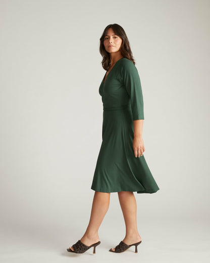 Universal Standard The Divine Jersey Wrap Dress - Conifer
