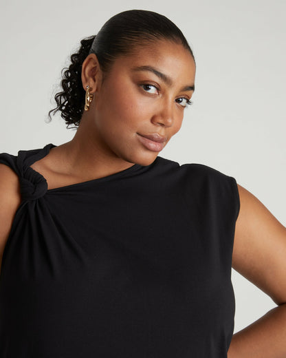 Universal Standard Shoulder Knot Dress - Black