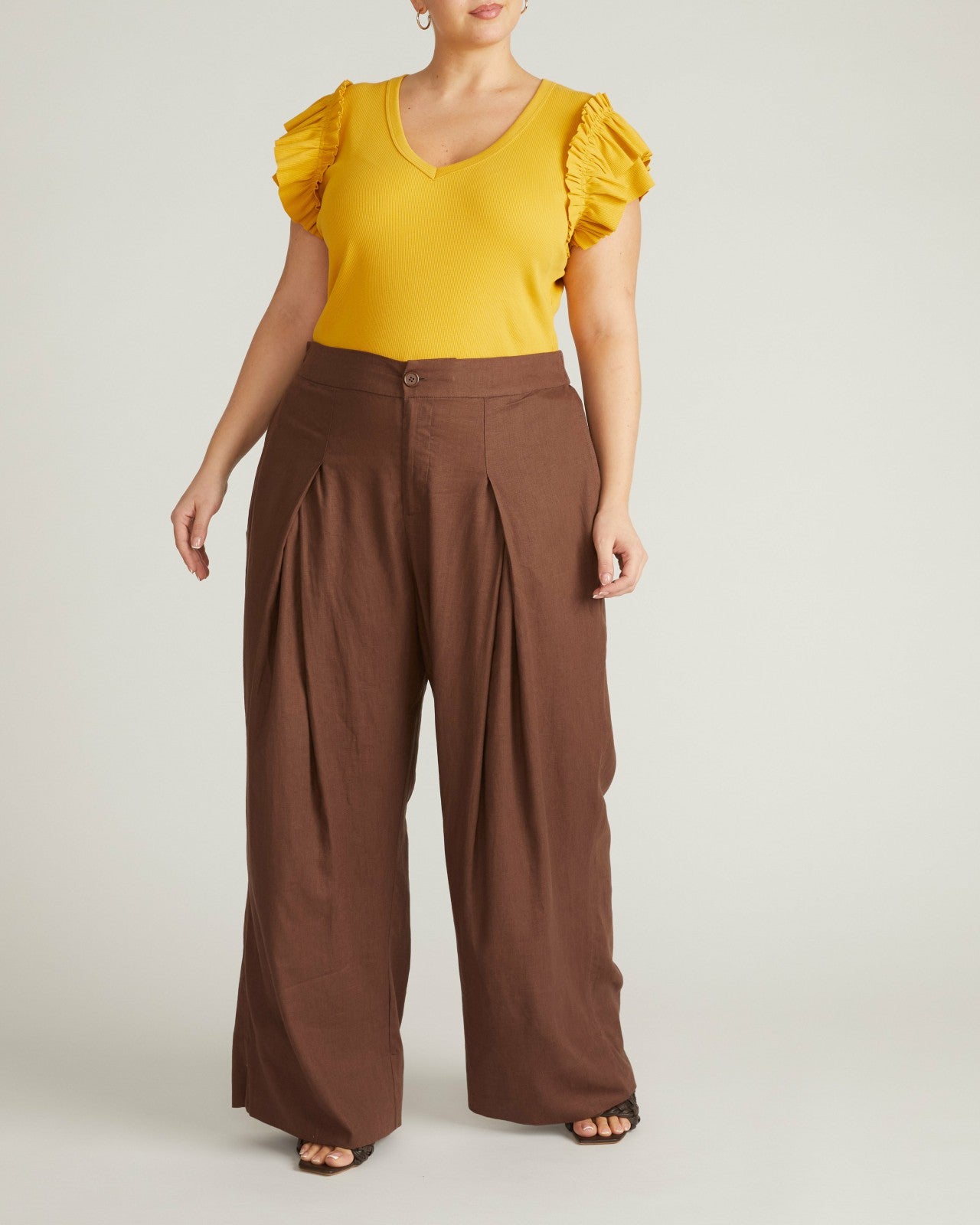 Universal Standard Magnolia Ribbed Top - Goldenrod