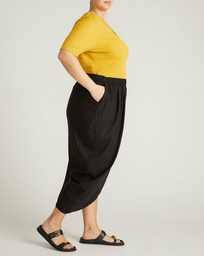 Universal Standard Classic V-Neck Ribbed Tee - Goldenrod