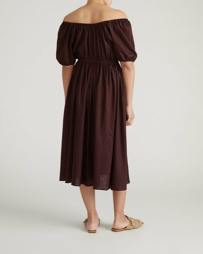 Universal Standard Andrea Linen Blend Dress - Brulee