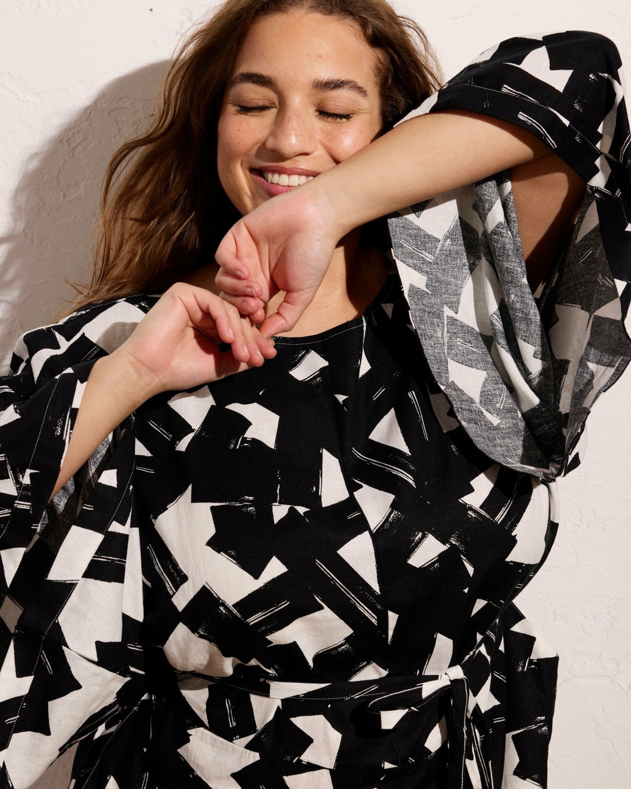 Universal Standard Lio Linen Blend Dress - Santiago Print