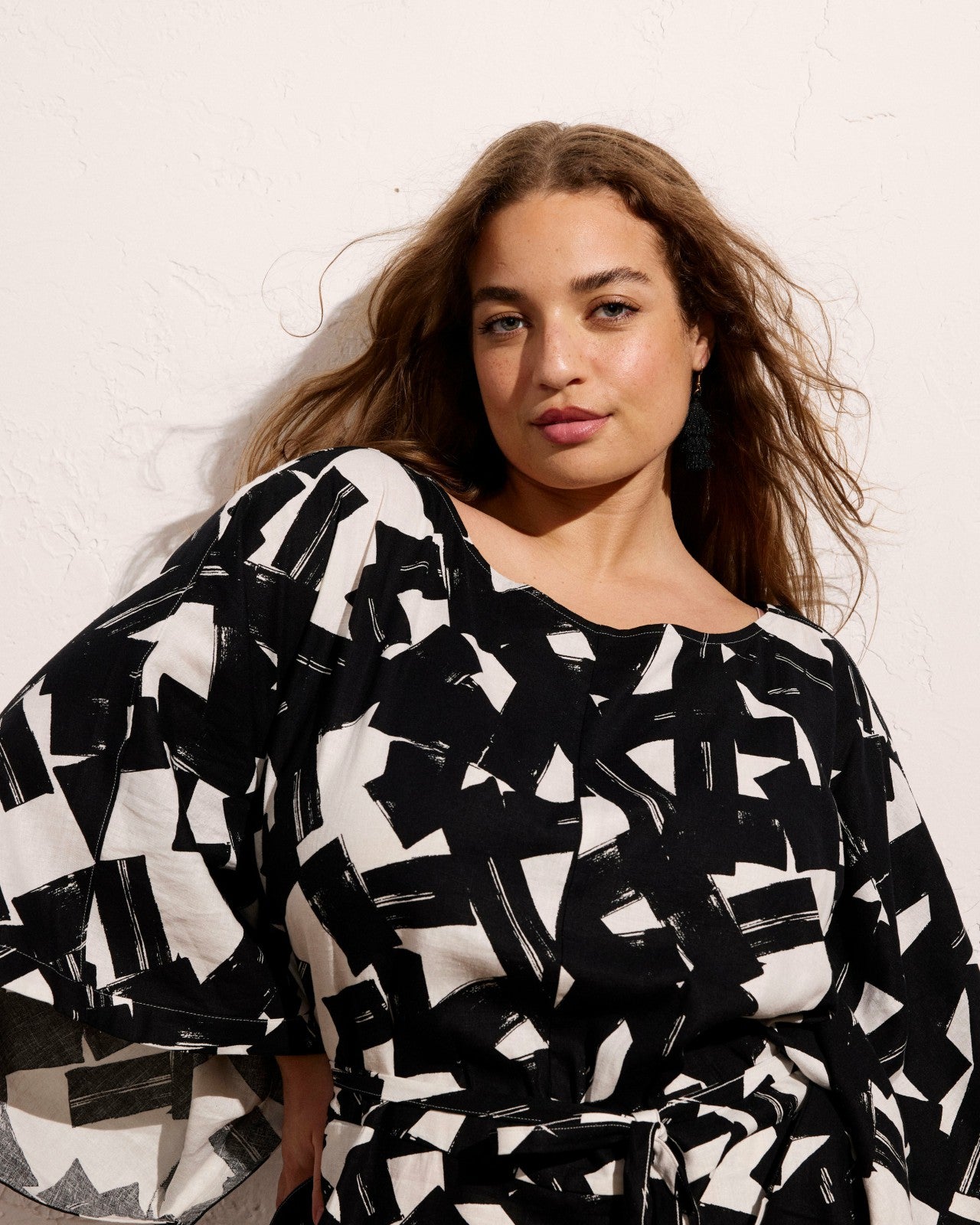 Universal Standard Lio Linen Blend Dress - Santiago Print