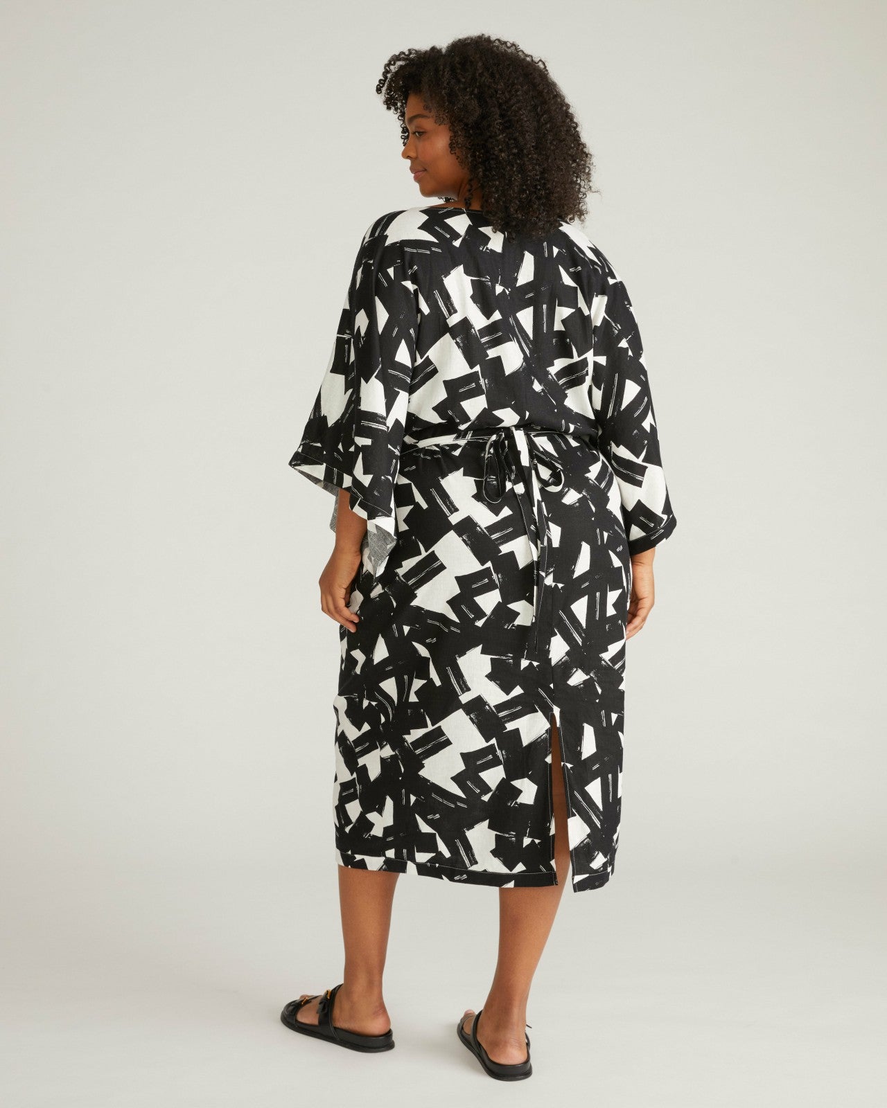 Universal Standard Lio Linen Blend Dress - Santiago Print