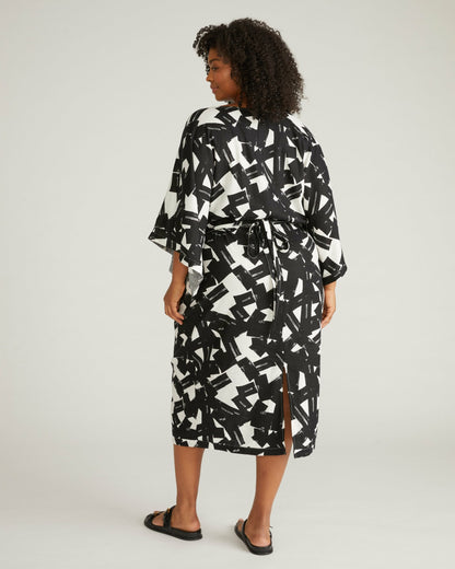 Universal Standard Lio Linen Blend Dress - Santiago Print