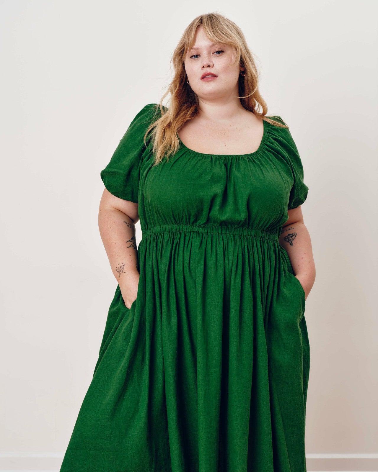 Universal Standard Andrea Linen Blend Dress - Jardin