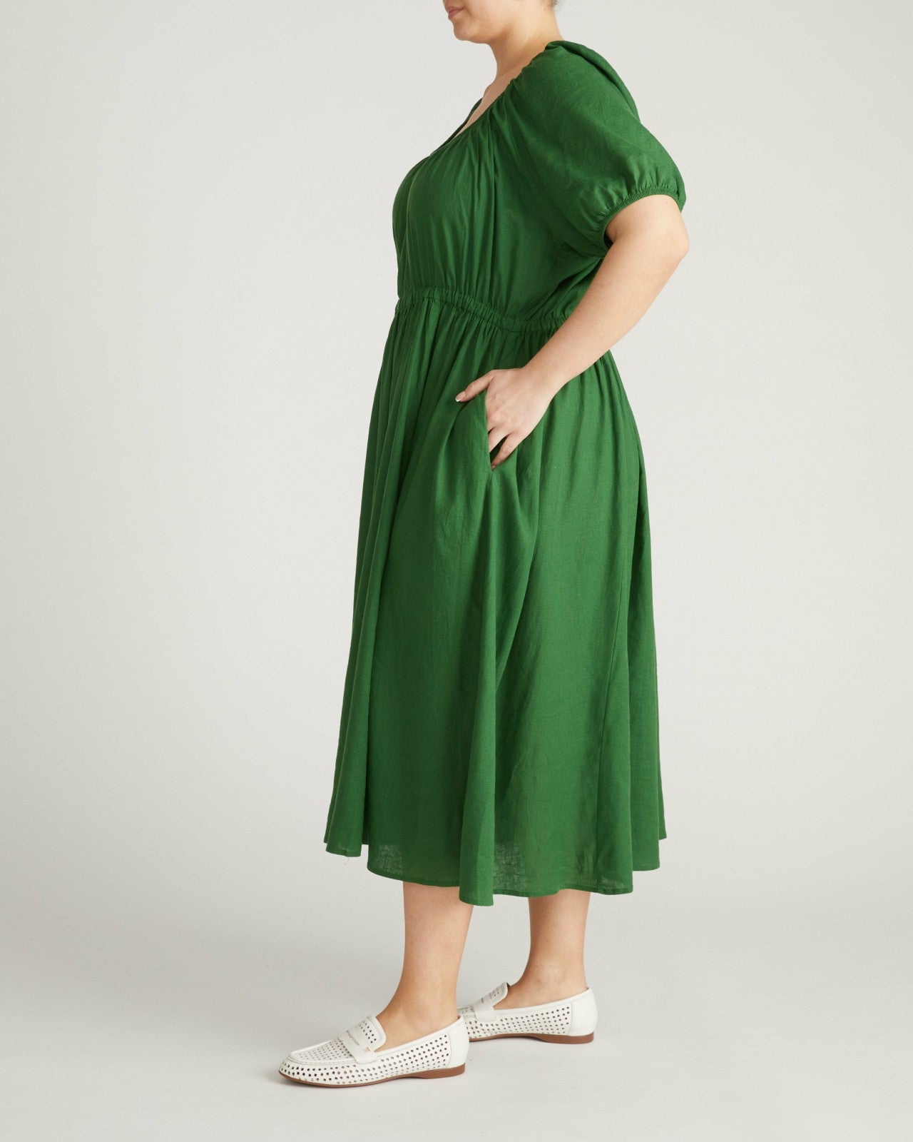 Universal Standard Andrea Linen Blend Dress - Jardin