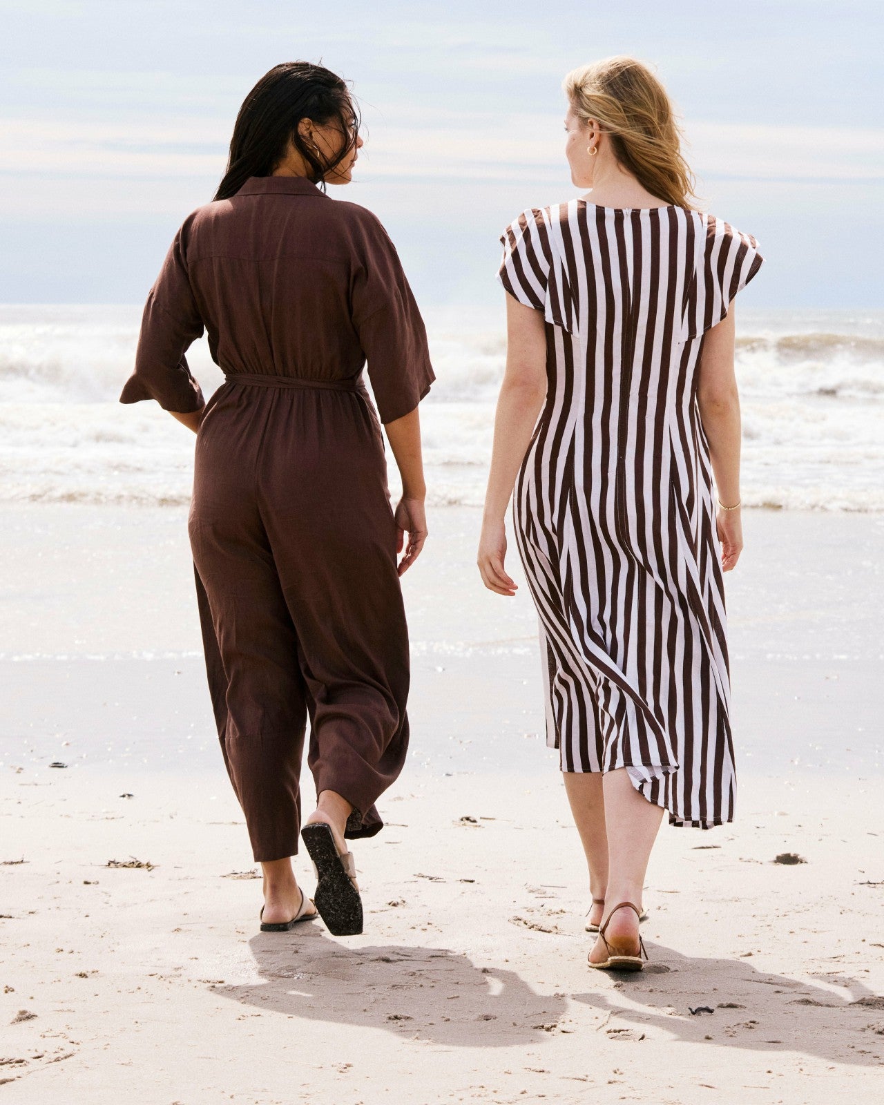 Universal Standard Victoria Linen Blend Dress - Peppercorn Stripe