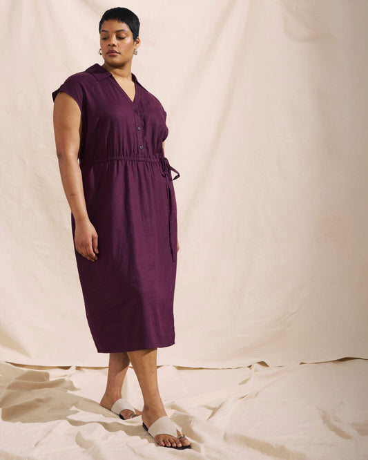 Universal Standard Laurel Linen Blend Dress - Acai