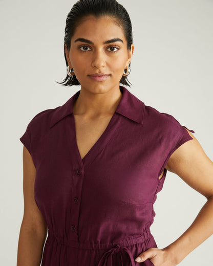 Universal Standard Laurel Linen Blend Dress - Acai