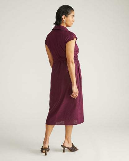 Universal Standard Laurel Linen Blend Dress - Acai